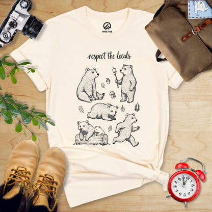 Hike Tee T-Shirt Natural / S Respect the Bears Shirt
