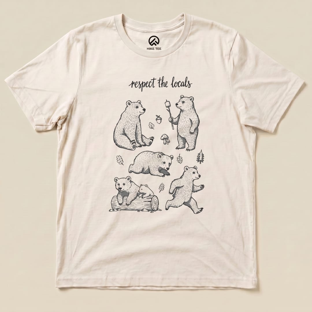 Hike Tee T-Shirt Natural / S Respect the Bears Shirt