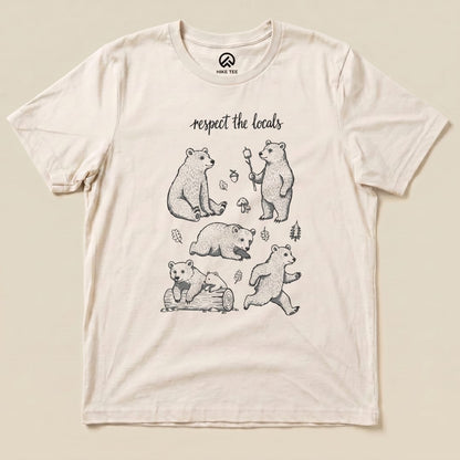 Hike Tee T-Shirt Natural / S Respect the Bears Shirt