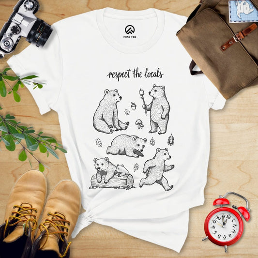 Hike Tee T-Shirt White / S Respect the Bears Shirt