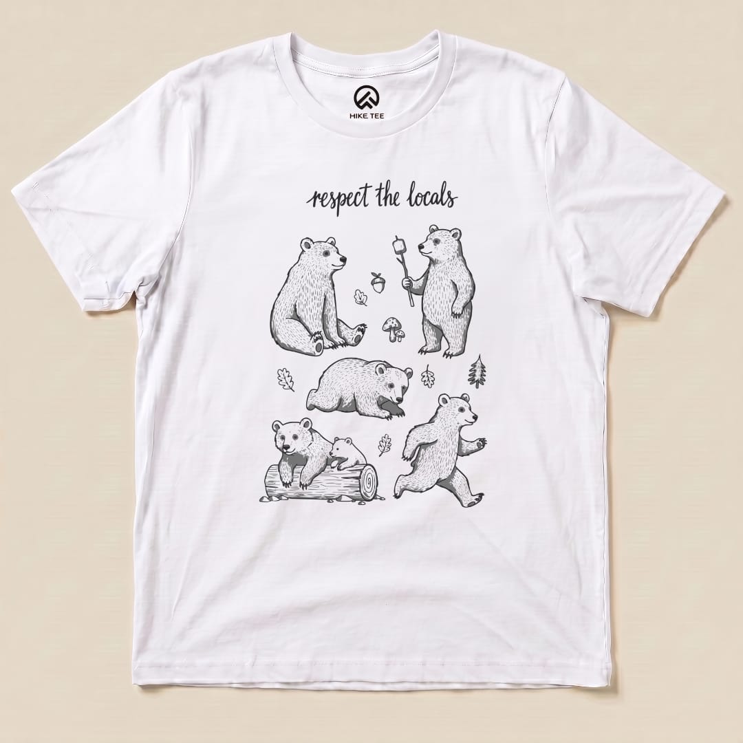 Hike Tee T-Shirt White / S Respect the Bears Shirt