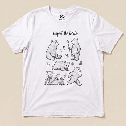Hike Tee T-Shirt White / S Respect the Bears Shirt