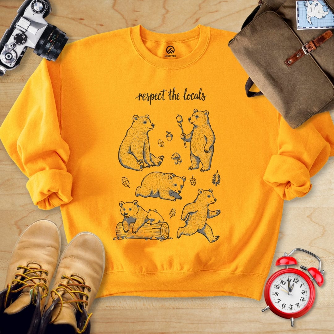 Hike Tee Sweatshirt Gold / S Respect the Bears Sweatshirt