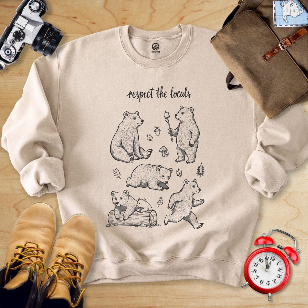 Hike Tee Sweatshirt Sand / S Respect the Bears Sweatshirt