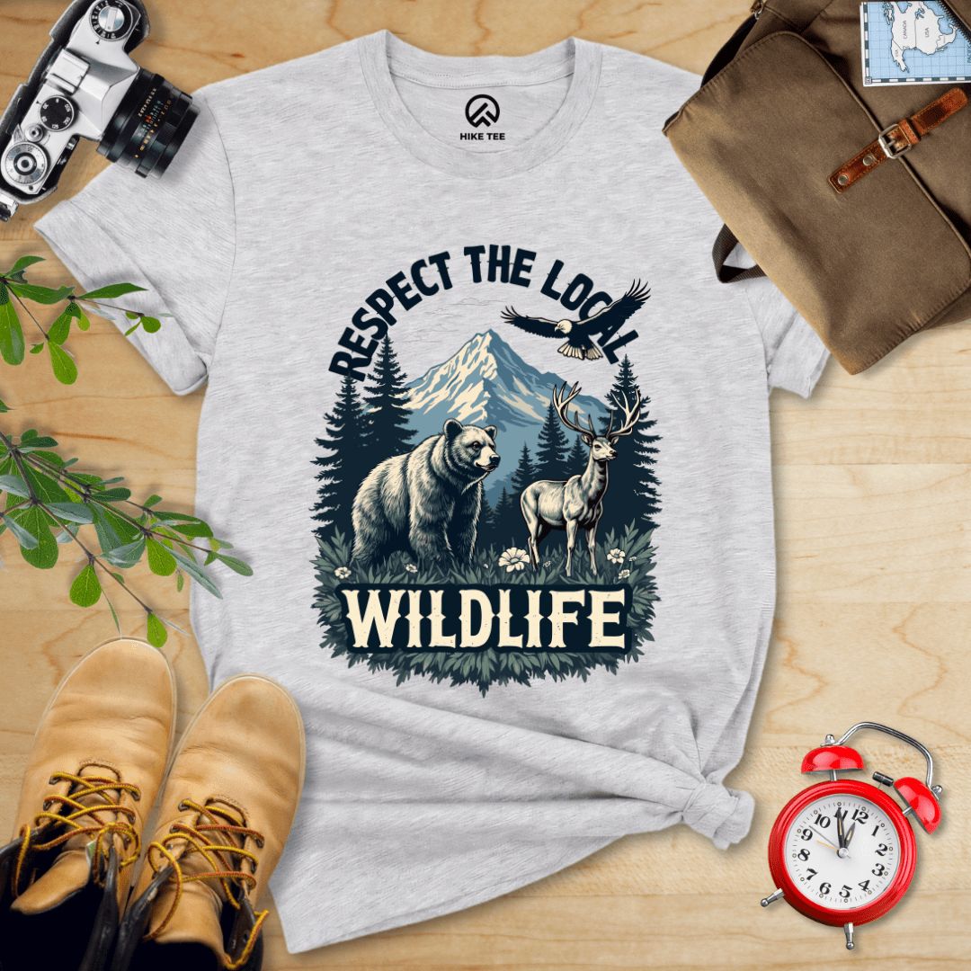Hike Tee T-Shirt Athletic Heather / S Respect The Local Wildlife Shirt