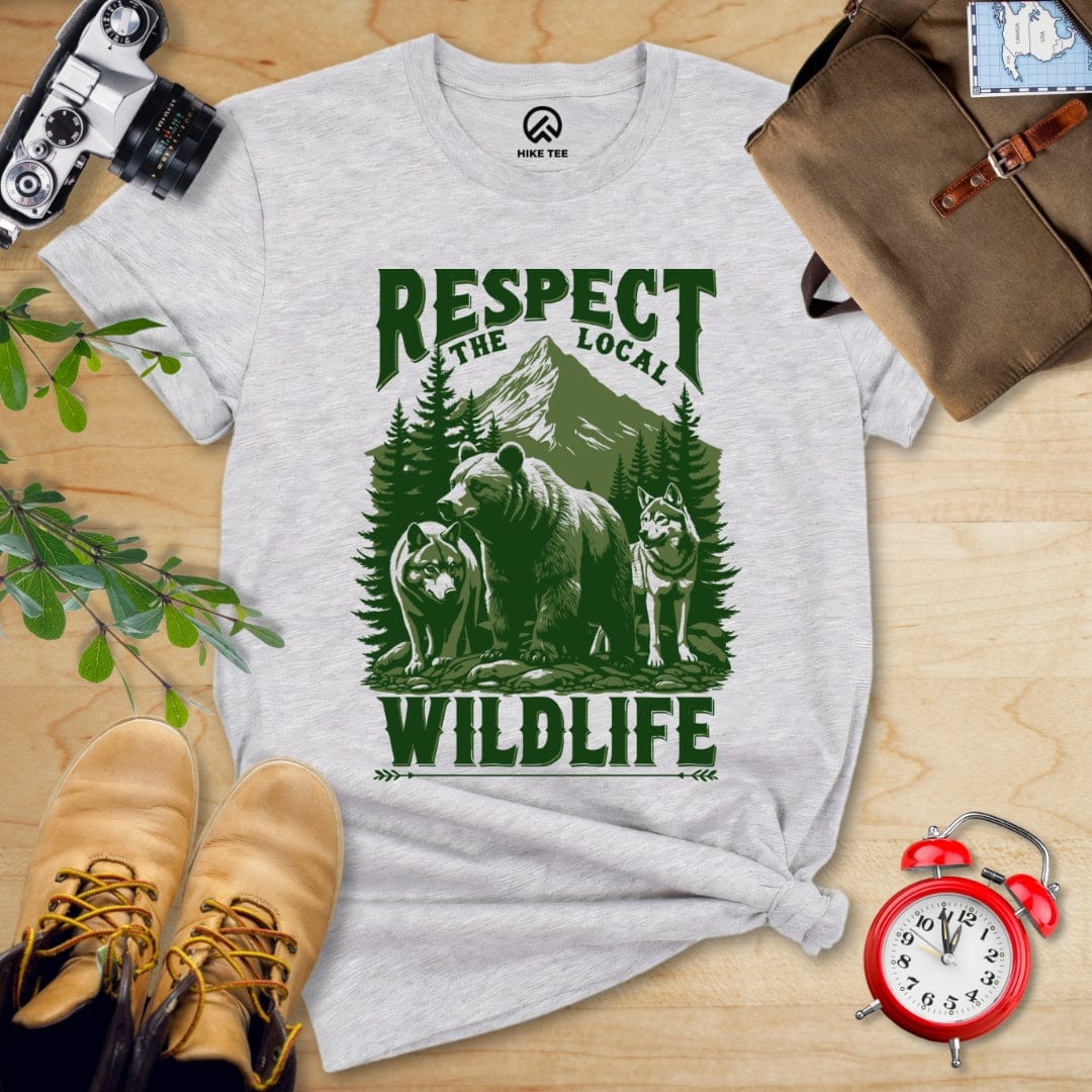 Hike Tee T-Shirt Athletic Heather / S Respect The Local Wildlife Shirt