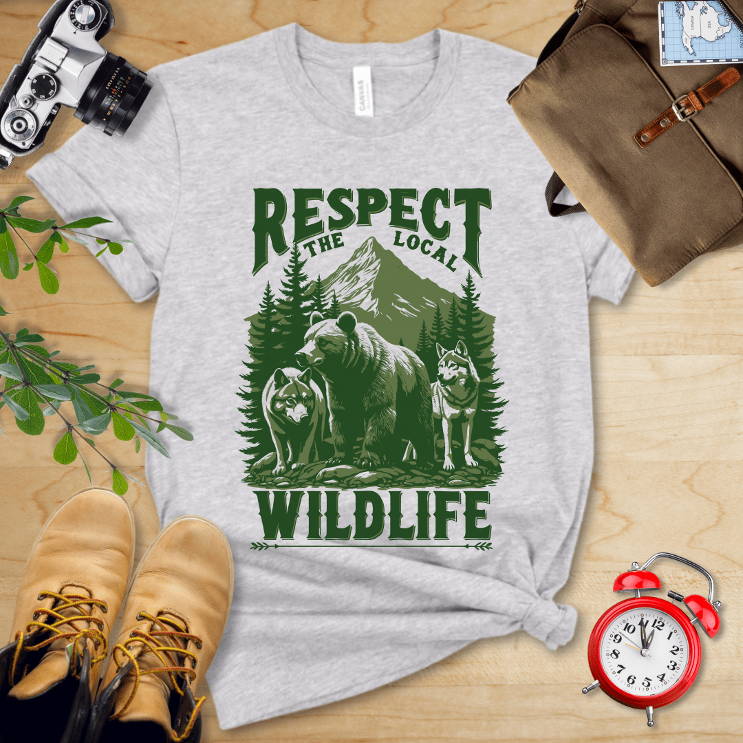 Printify T-Shirt Athletic Heather / S Respect The Local Wildlife Shirt