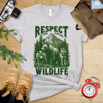 Printify T-Shirt Athletic Heather / S Respect The Local Wildlife Shirt