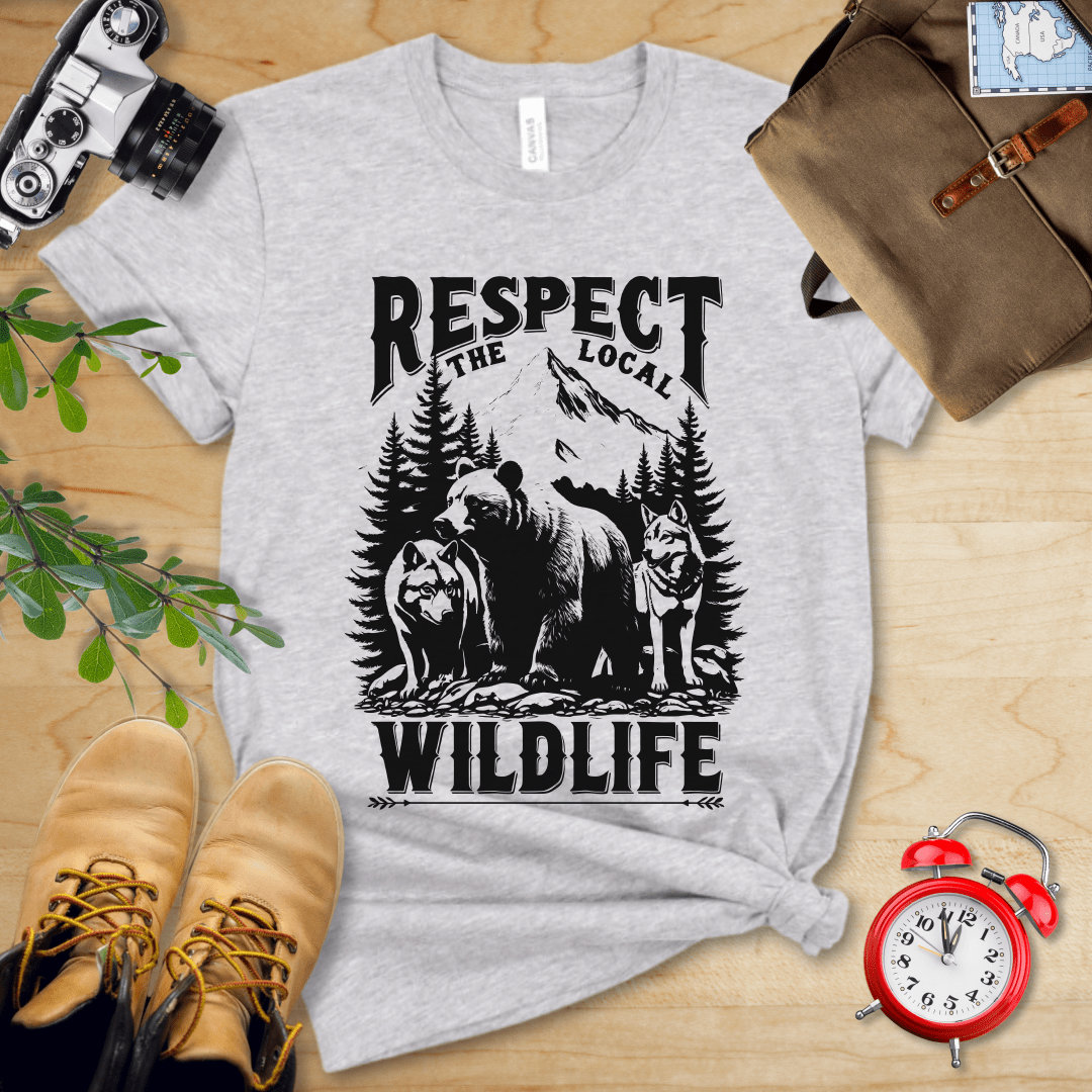 Printify T-Shirt Athletic Heather / S Respect The Local Wildlife Shirt