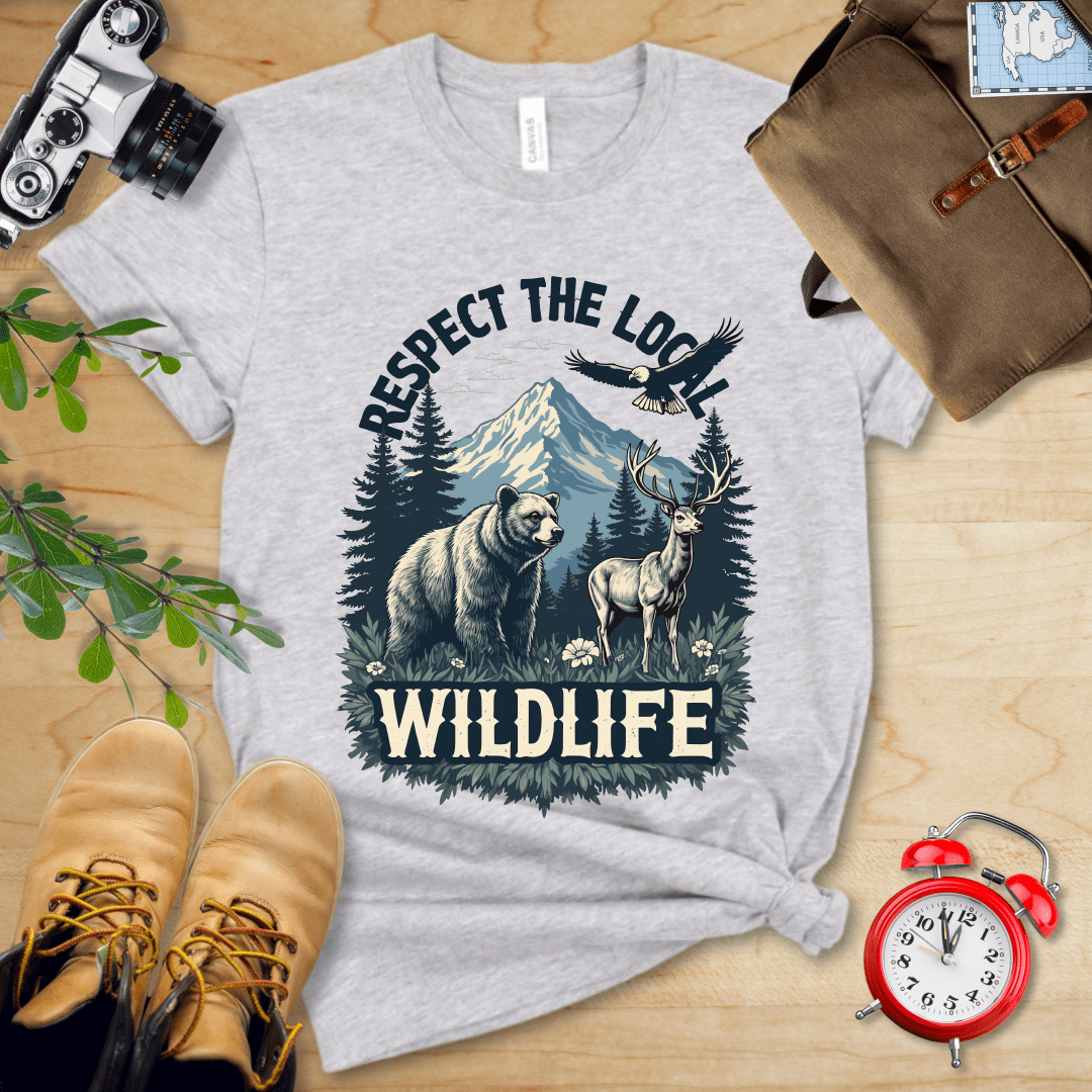 Printify T-Shirt Athletic Heather / S Respect The Local Wildlife Shirt