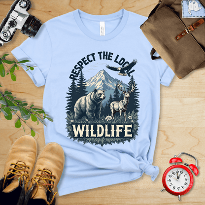 Printify T-Shirt Baby Blue / S Respect The Local Wildlife Shirt