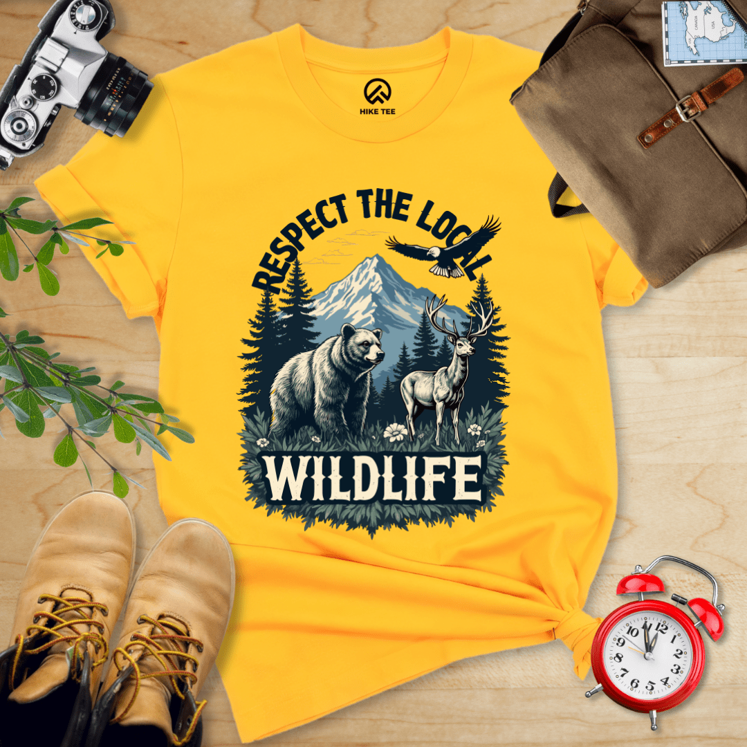 Hike Tee T-Shirt Gold / S Respect The Local Wildlife Shirt
