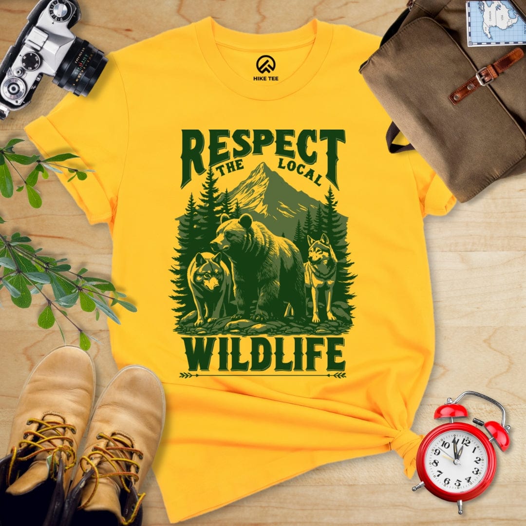 Hike Tee T-Shirt Gold / S Respect The Local Wildlife Shirt