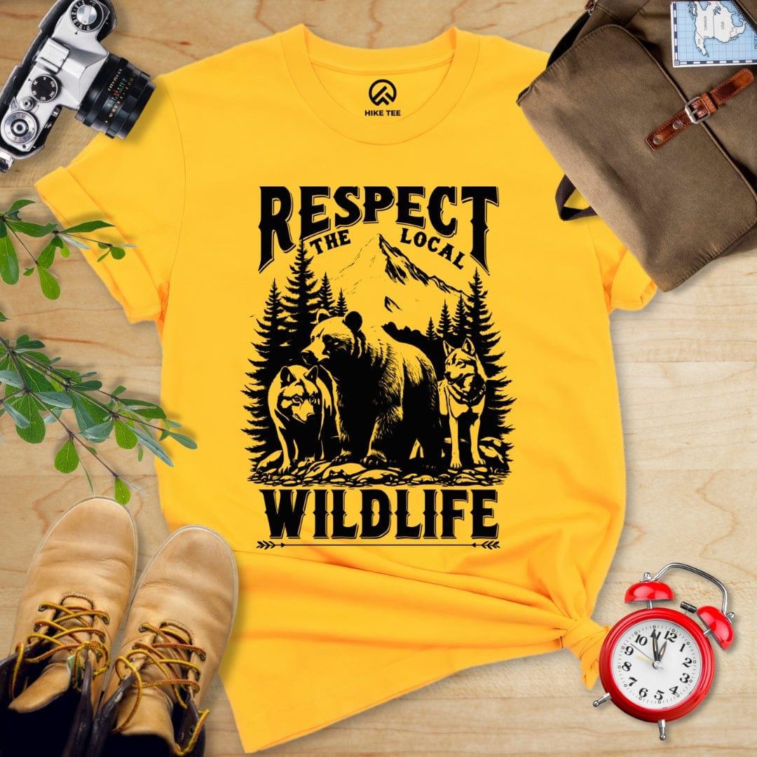 Hike Tee T-Shirt Gold / S Respect The Local Wildlife Shirt
