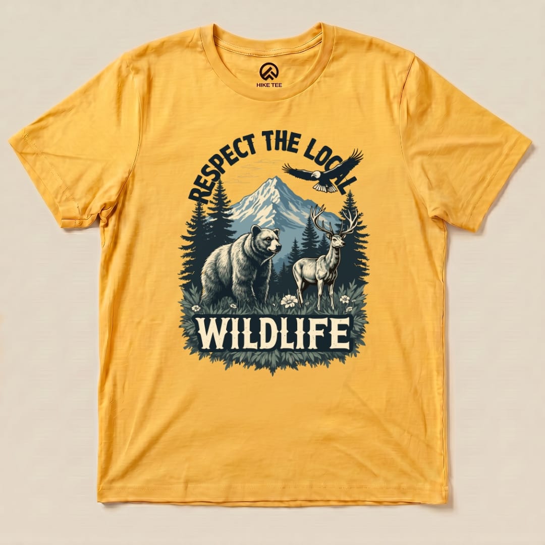 Hike Tee T-Shirt Gold / S Respect The Local Wildlife Shirt