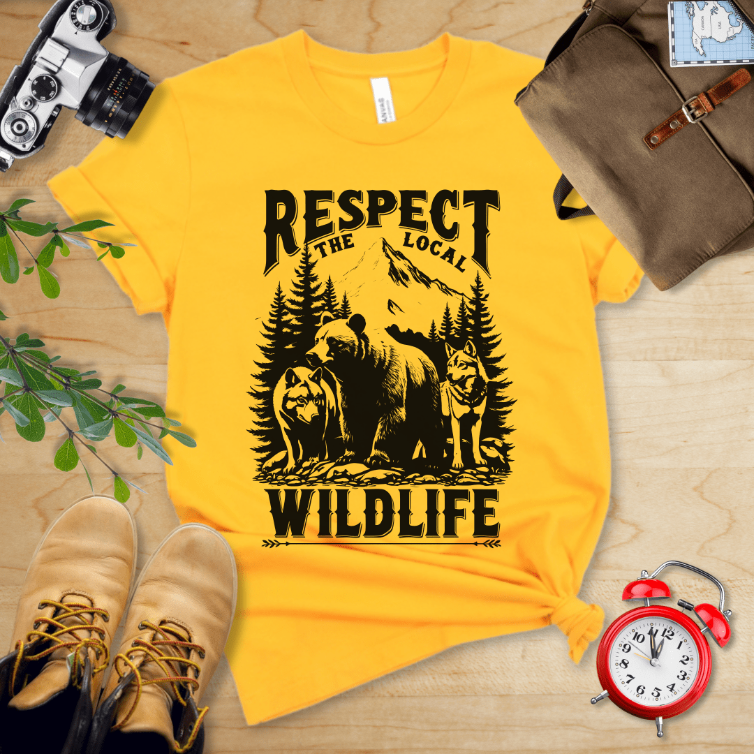 Printify T-Shirt Gold / S Respect The Local Wildlife Shirt