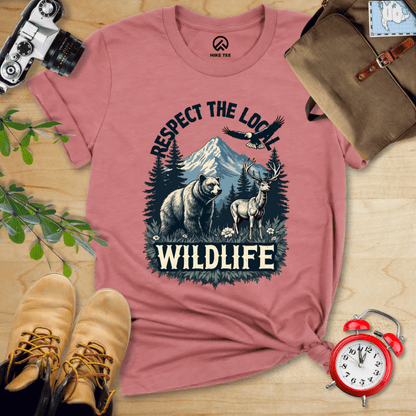 Hike Tee T-Shirt Heather Mauve / S Respect The Local Wildlife Shirt