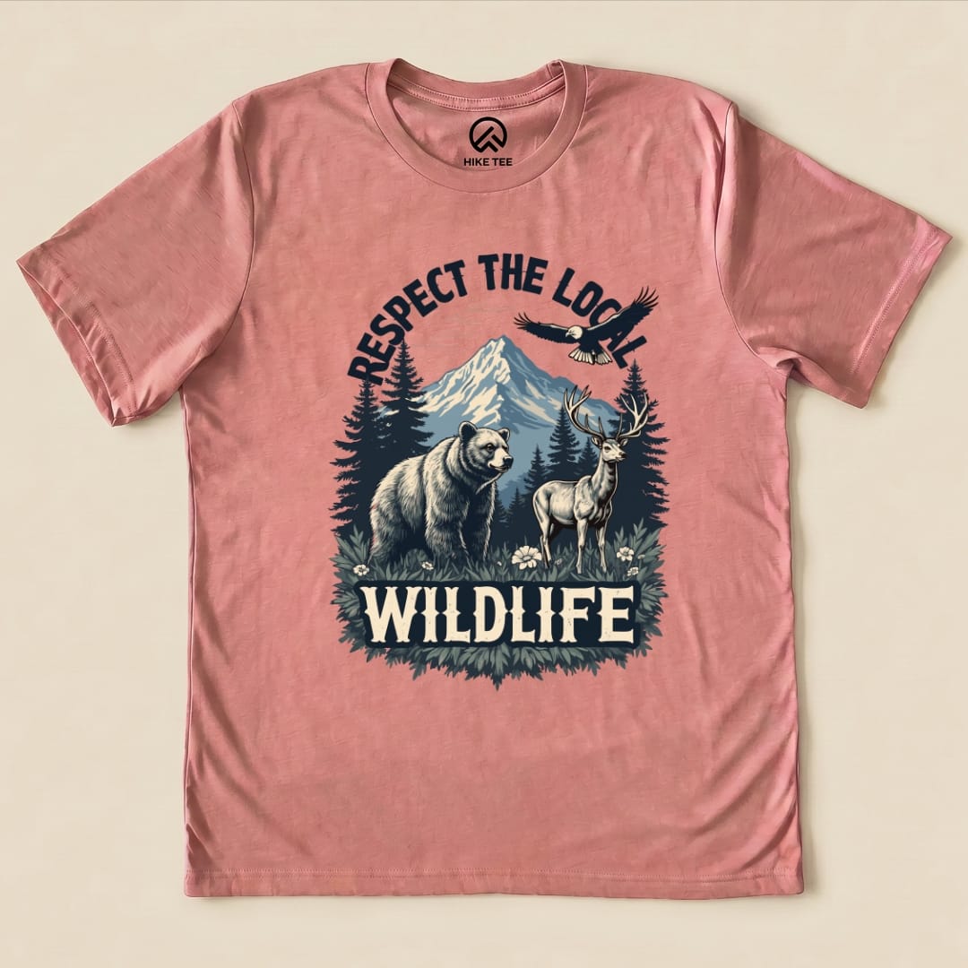 Hike Tee T-Shirt Heather Mauve / S Respect The Local Wildlife Shirt