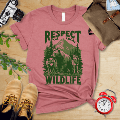 Printify T-Shirt Heather Mauve / S Respect The Local Wildlife Shirt