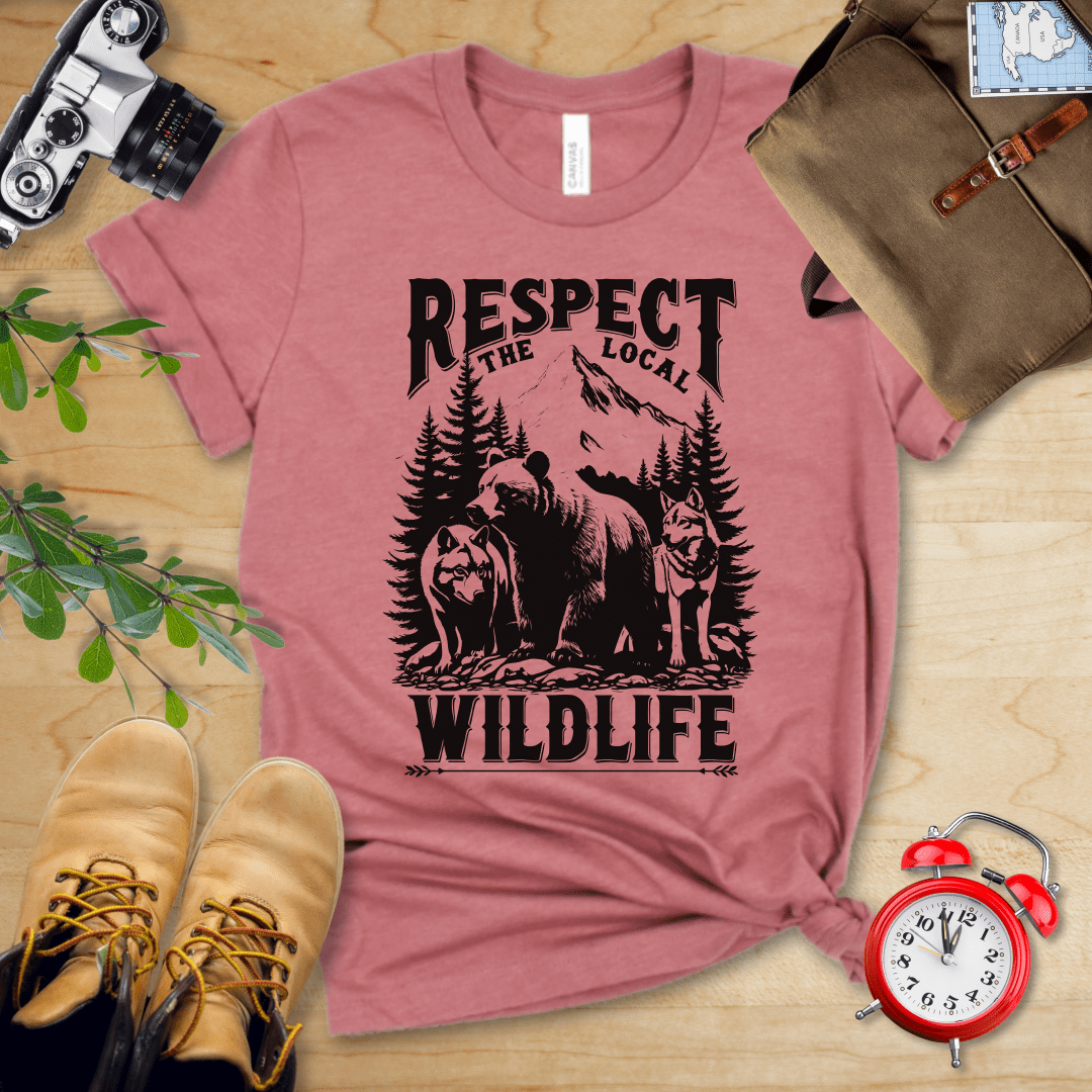 Printify T-Shirt Heather Mauve / S Respect The Local Wildlife Shirt