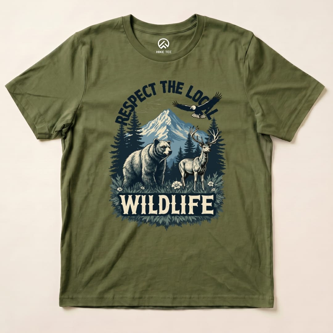 Hike Tee T-Shirt Military Green / S Respect The Local Wildlife Shirt