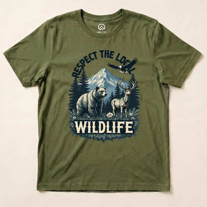 Hike Tee T-Shirt Military Green / S Respect The Local Wildlife Shirt