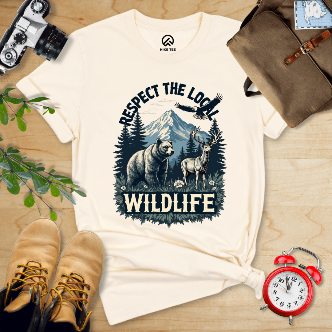 Hike Tee T-Shirt Natural / S Respect The Local Wildlife Shirt