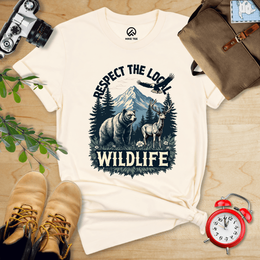 Hike Tee T-Shirt Natural / S Respect The Local Wildlife Shirt