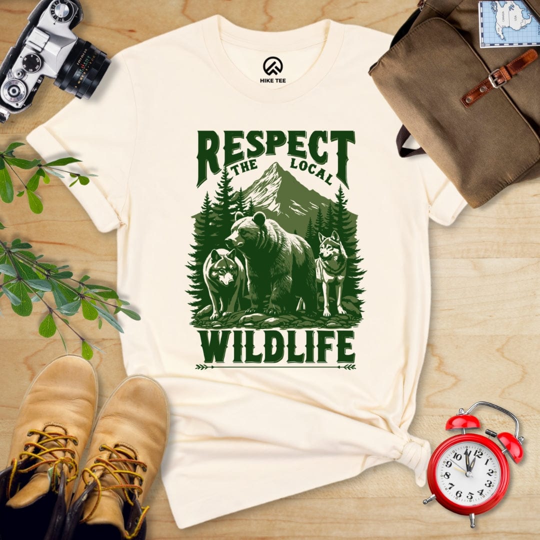 Hike Tee T-Shirt Natural / S Respect The Local Wildlife Shirt