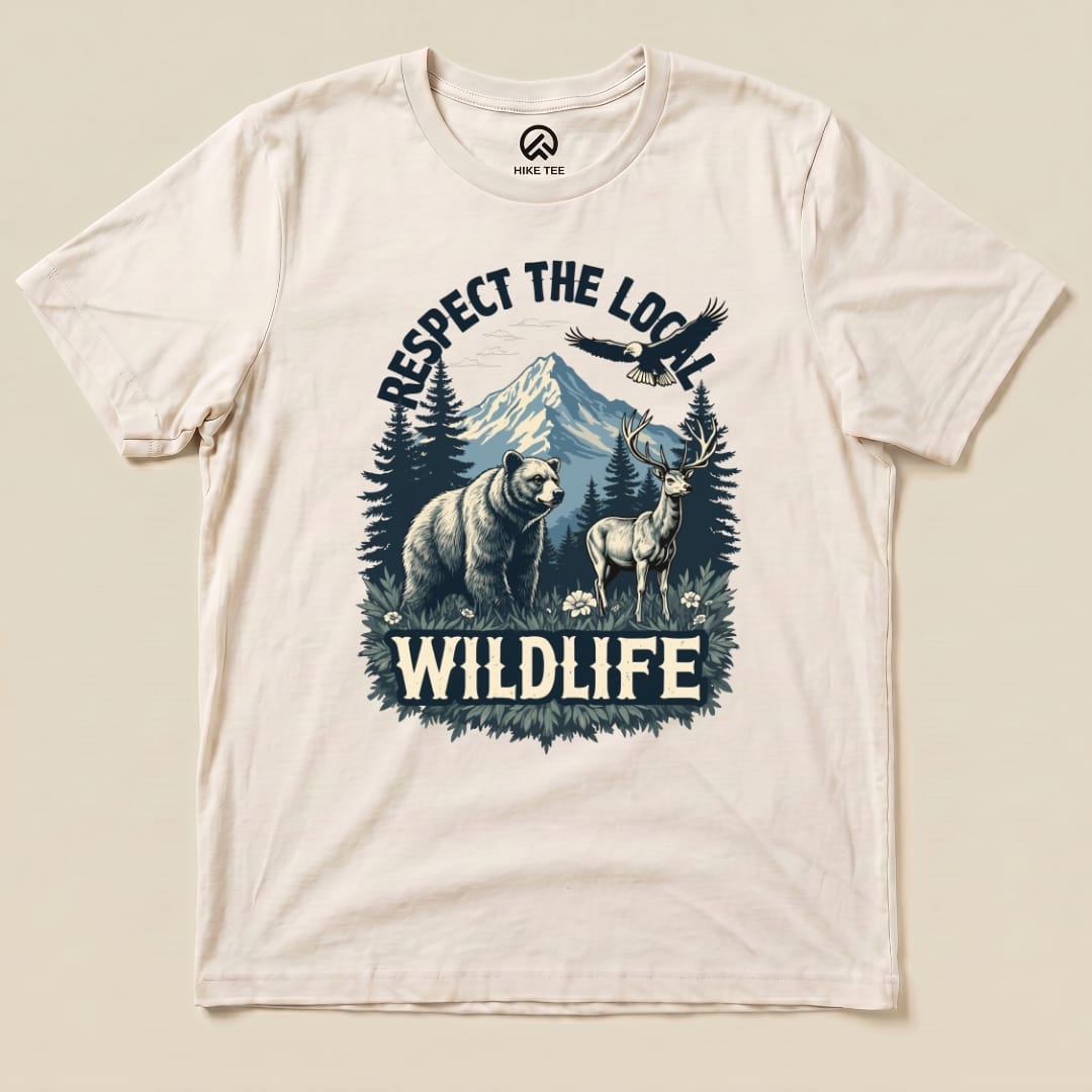 Hike Tee T-Shirt Natural / S Respect The Local Wildlife Shirt