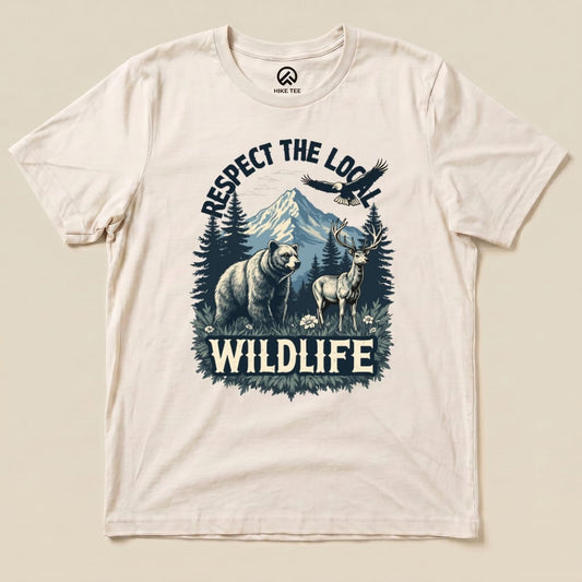 Hike Tee T-Shirt Natural / S Respect The Local Wildlife Shirt