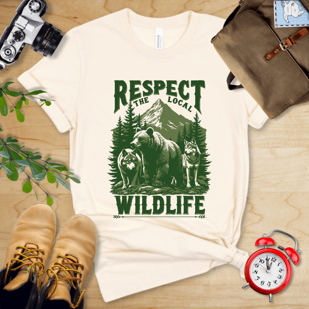 Printify T-Shirt Natural / S Respect The Local Wildlife Shirt