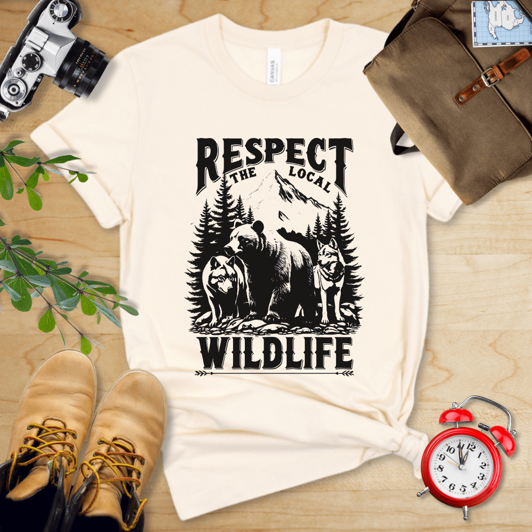 Printify T-Shirt Natural / S Respect The Local Wildlife Shirt