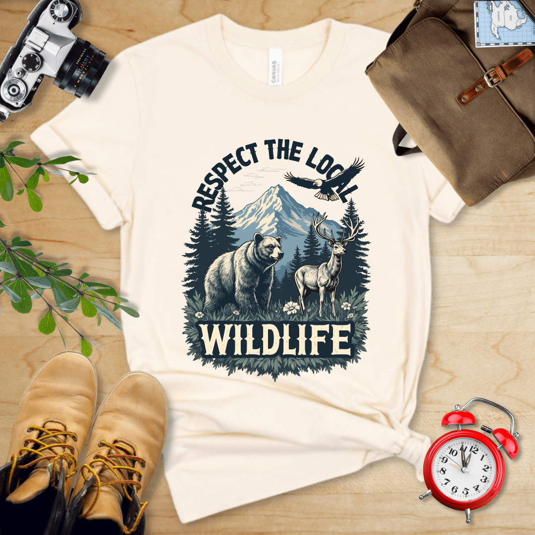 Printify T-Shirt Natural / S Respect The Local Wildlife Shirt