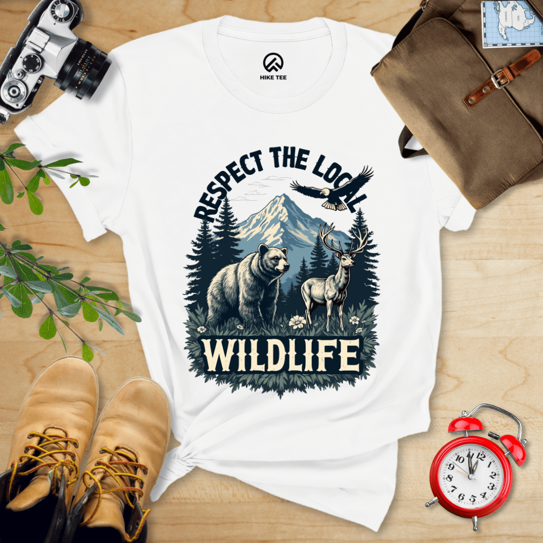 Hike Tee T-Shirt White / S Respect The Local Wildlife Shirt