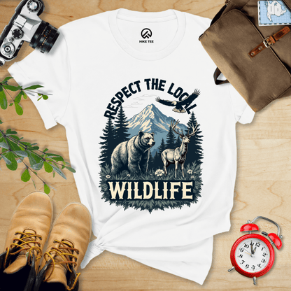 Hike Tee T-Shirt White / S Respect The Local Wildlife Shirt