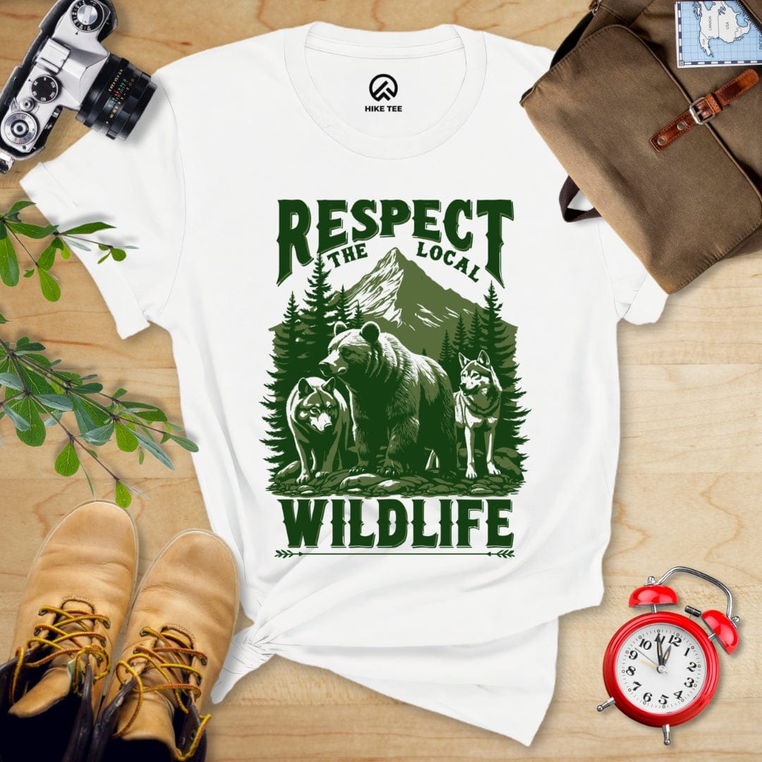 Hike Tee T-Shirt White / S Respect The Local Wildlife Shirt
