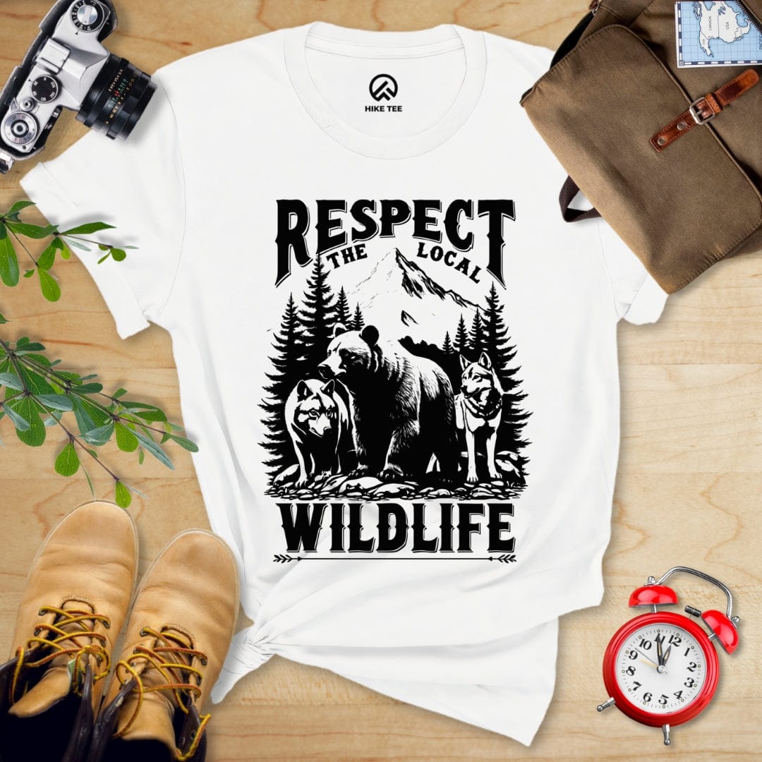 Hike Tee T-Shirt White / S Respect The Local Wildlife Shirt