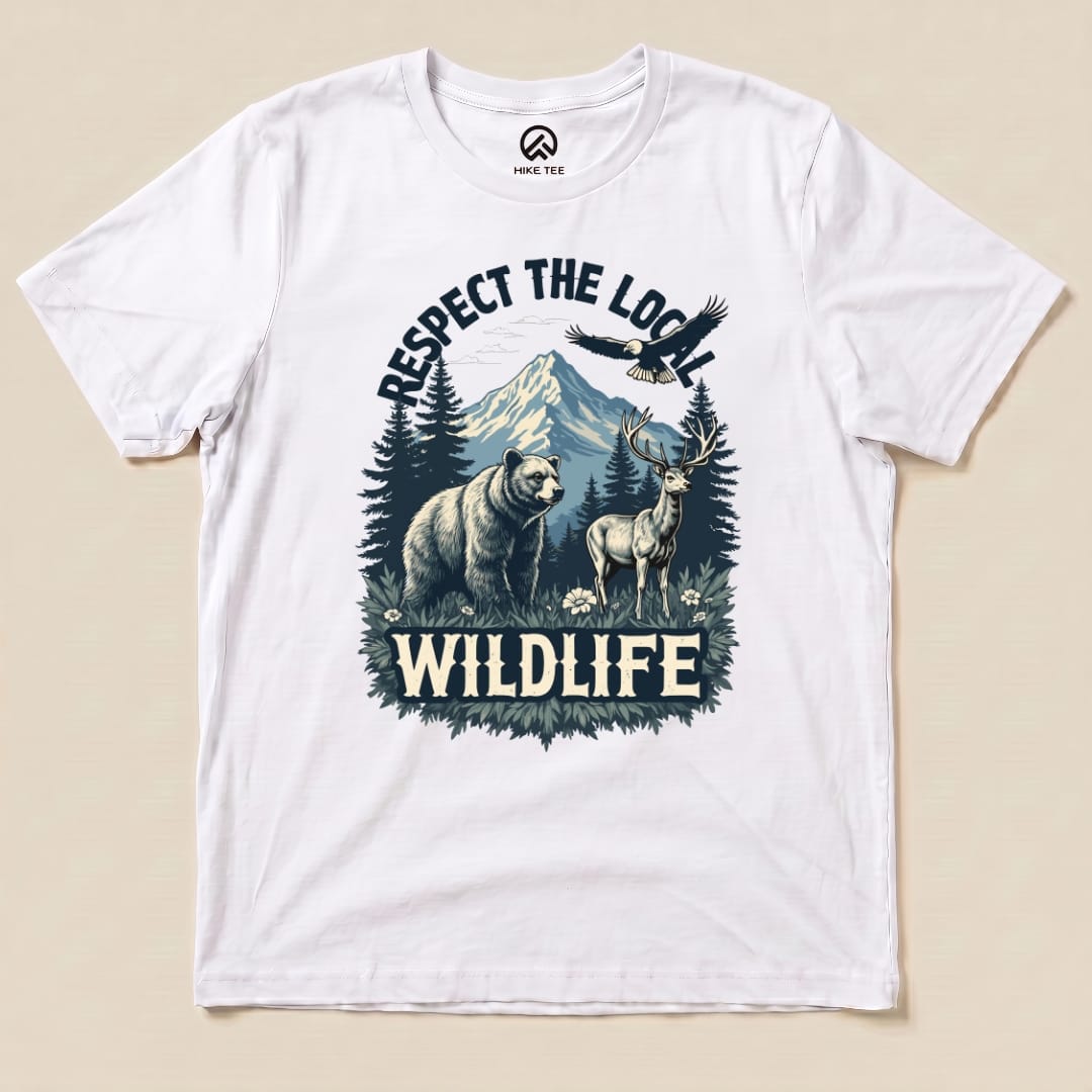 Hike Tee T-Shirt White / S Respect The Local Wildlife Shirt