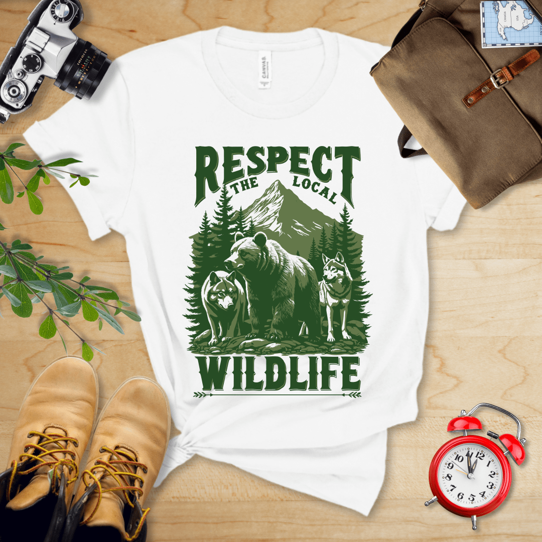 Printify T-Shirt White / S Respect The Local Wildlife Shirt