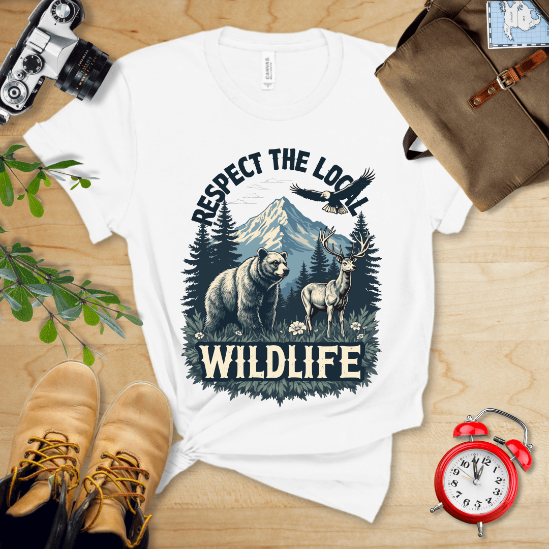 Printify T-Shirt White / S Respect The Local Wildlife Shirt