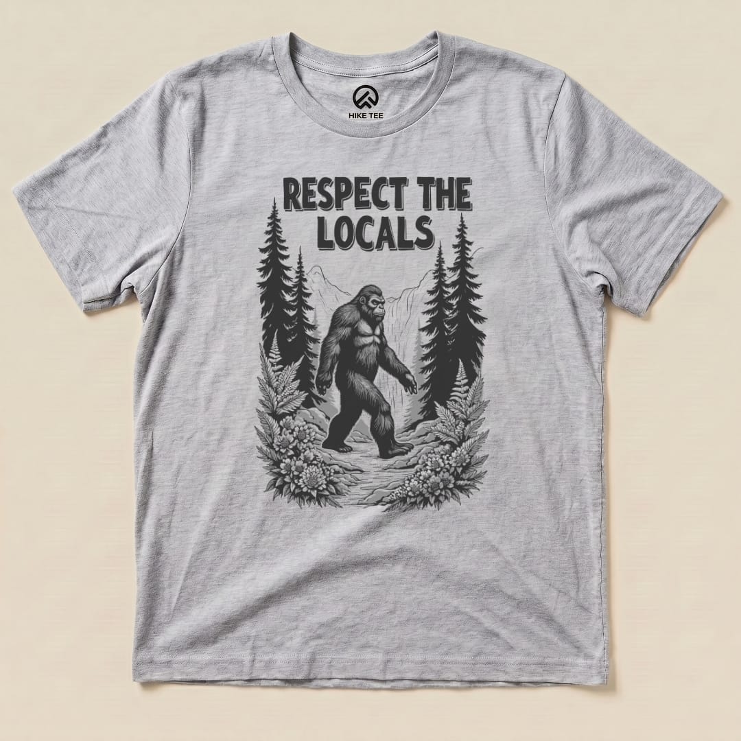 Hike Tee T-Shirt Athletic Heather / S Respect The Locals Bigfoot Shirt