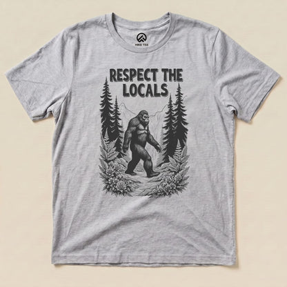 Hike Tee T-Shirt Athletic Heather / S Respect The Locals Bigfoot Shirt