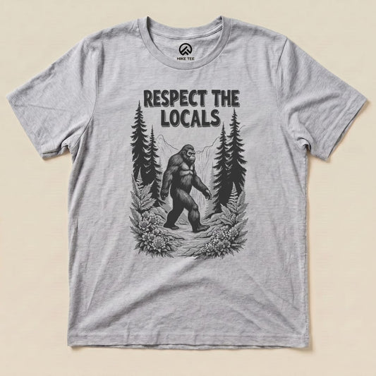 Hike Tee T-Shirt Athletic Heather / S Respect The Locals Bigfoot Shirt