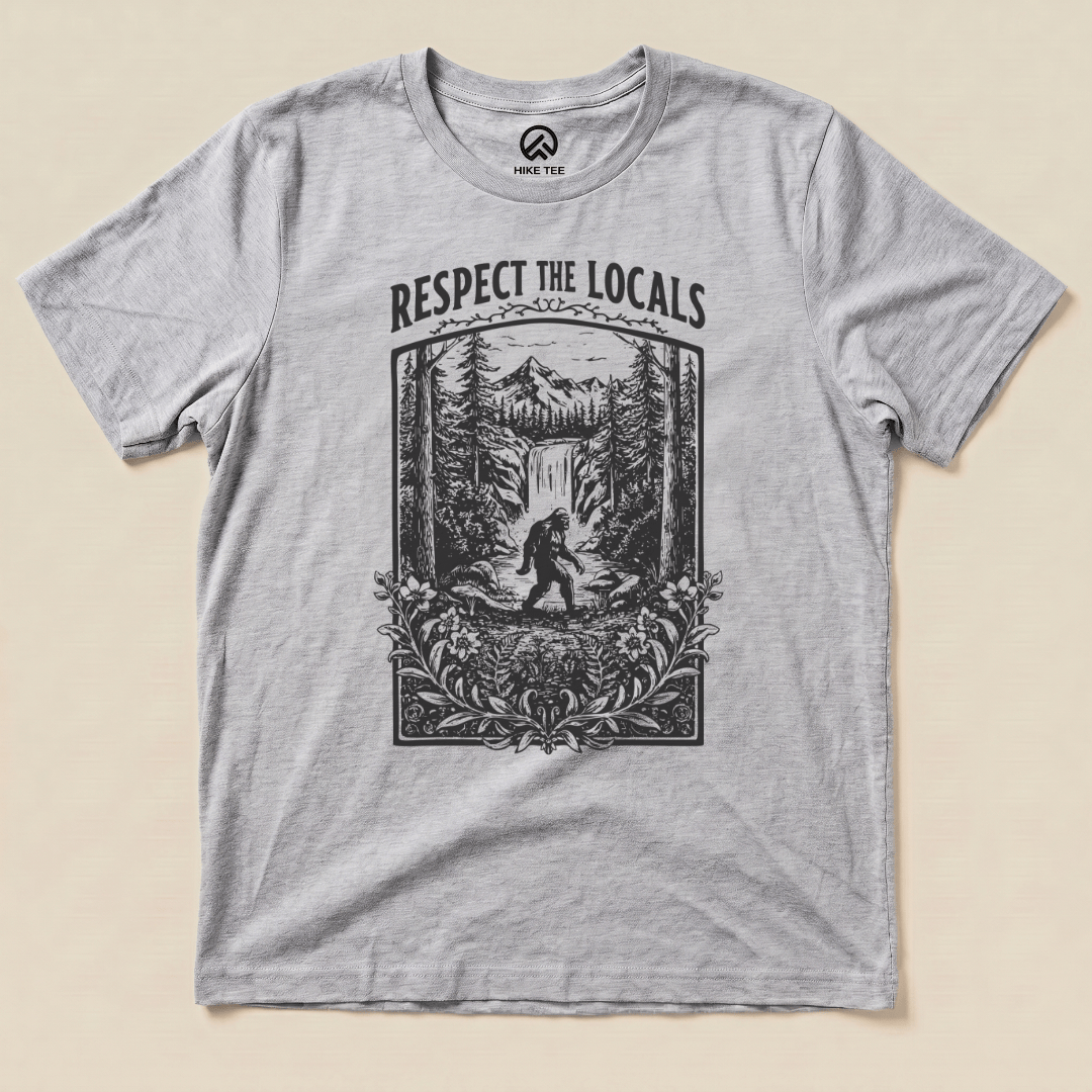 Hike Tee T-Shirt Athletic Heather / S Respect The Locals Bigfoot Shirt