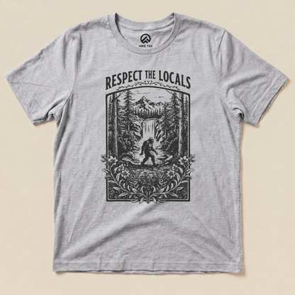 Hike Tee T-Shirt Athletic Heather / S Respect The Locals Bigfoot Shirt