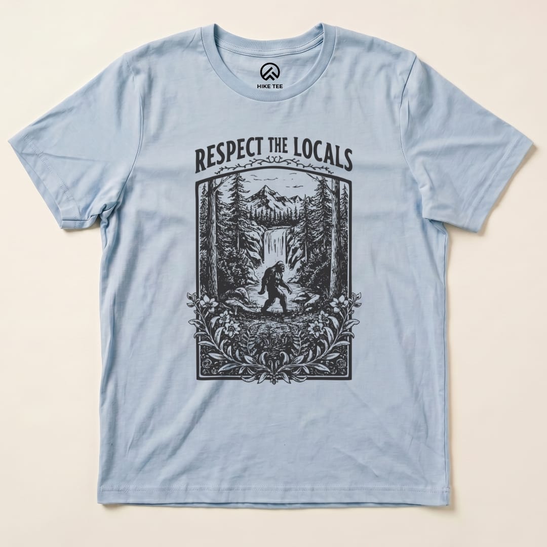 Hike Tee T-Shirt Baby Blue / S Respect The Locals Bigfoot Shirt