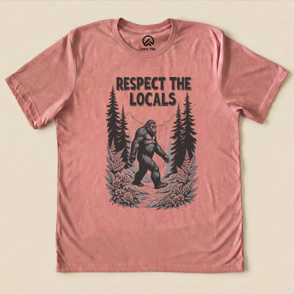 Hike Tee T-Shirt Heather Mauve / S Respect The Locals Bigfoot Shirt