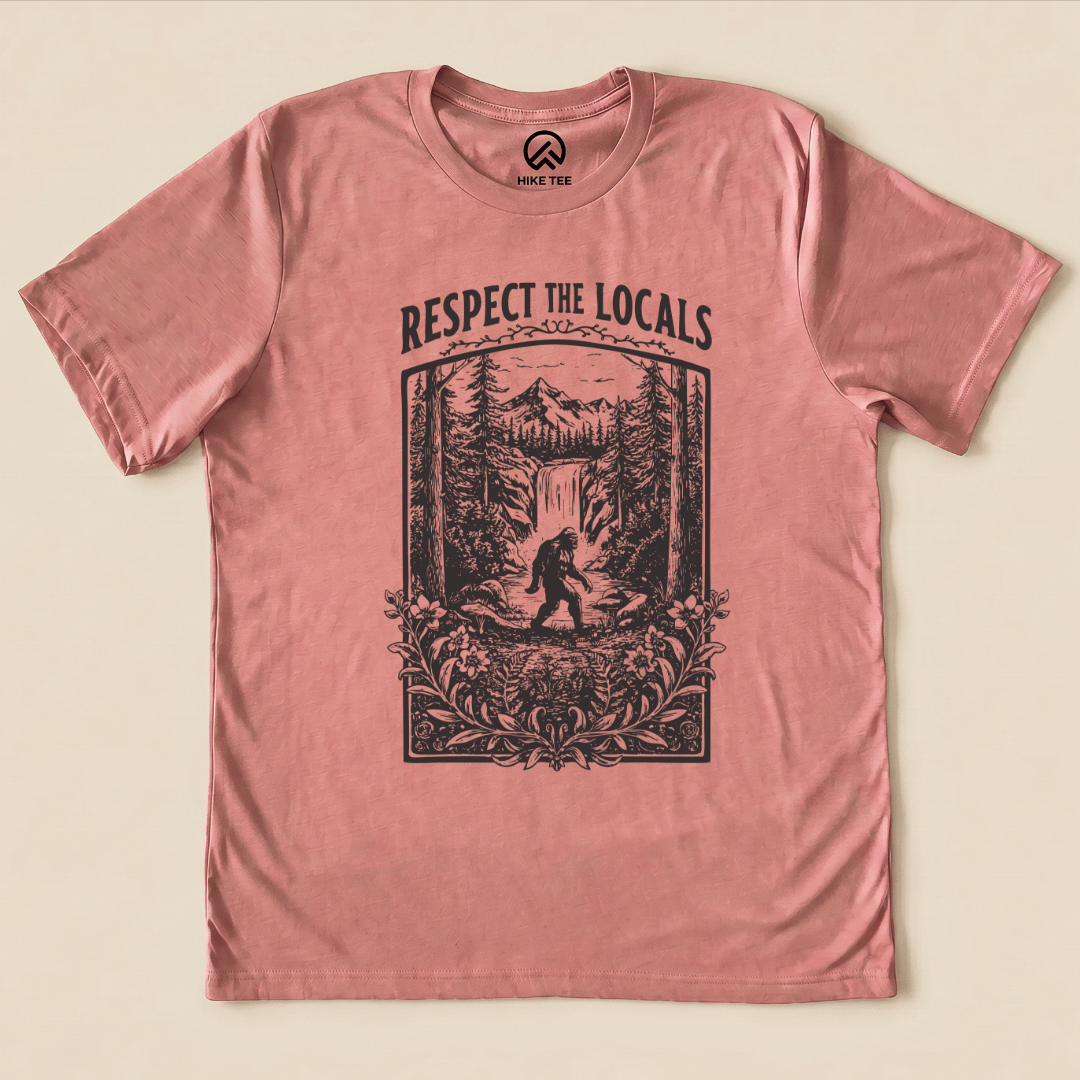 Hike Tee T-Shirt Heather Mauve / S Respect The Locals Bigfoot Shirt