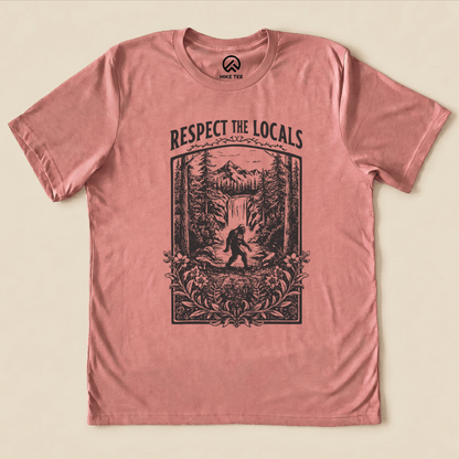 Hike Tee T-Shirt Heather Mauve / S Respect The Locals Bigfoot Shirt